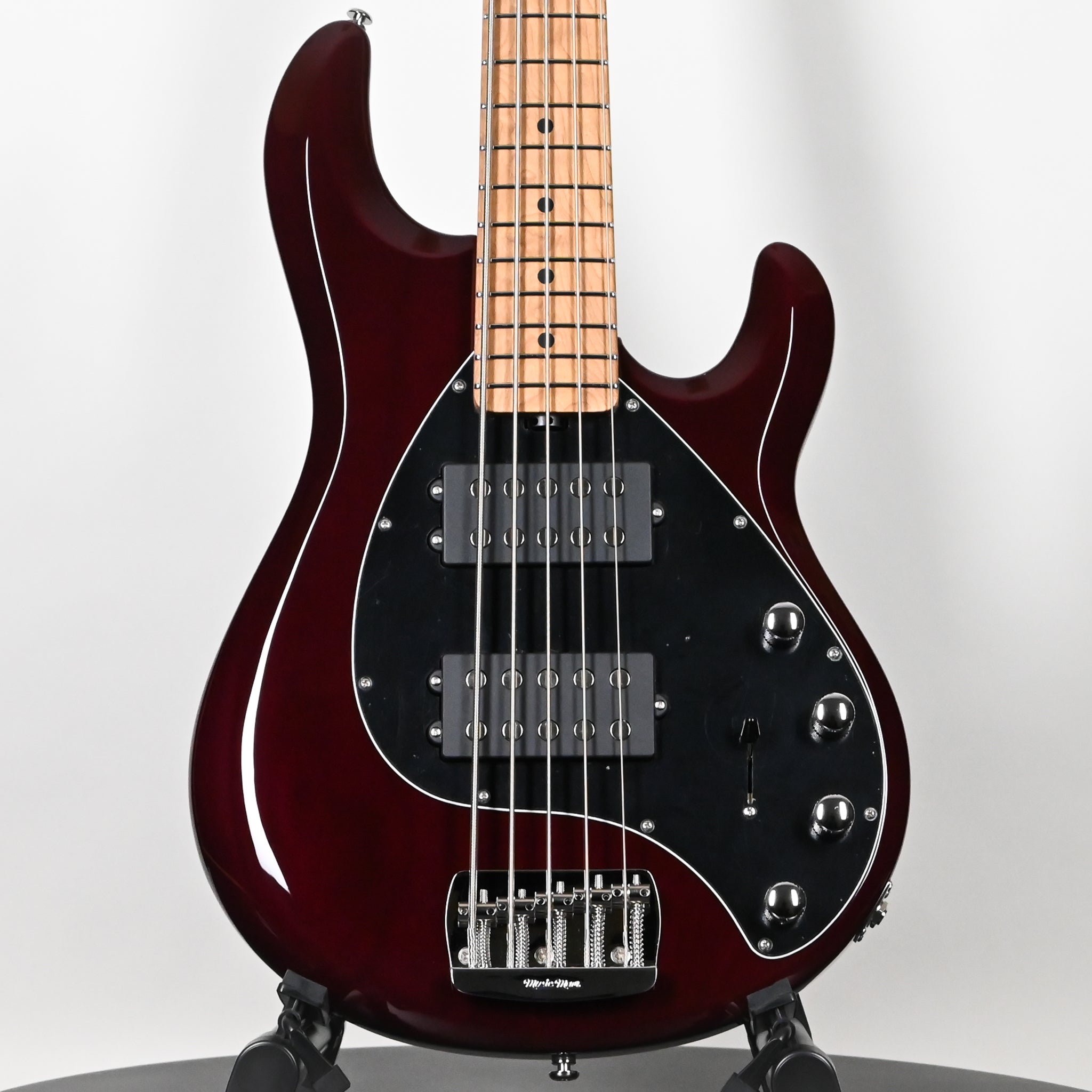 Ernie Ball Music Man StingRay 5 Special HH 5-String Bass Guitar- Translucent Oxblood (K07360)