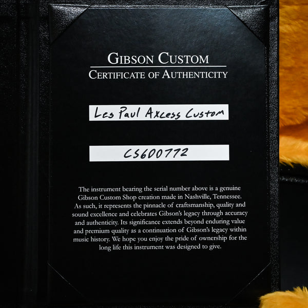 Gibson Custom Les Paul Axcess Custom Figured Top Gloss- Bengal Burst 2026 (CZ600772)