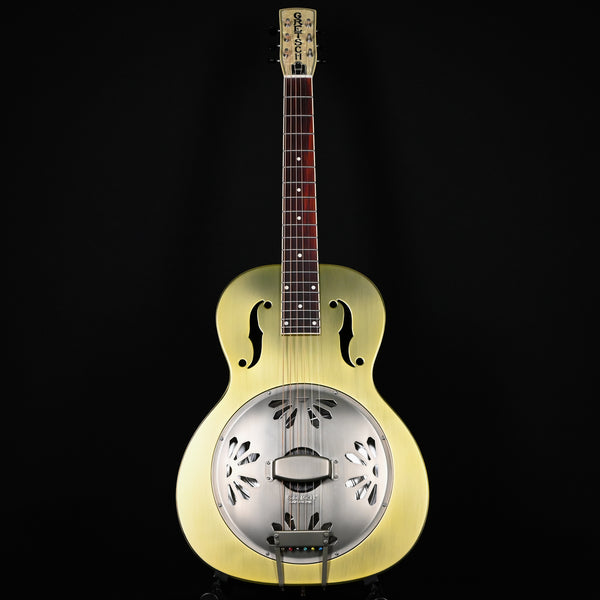 Gretsch G9202 Honey Dipper Special Round-Neck Brass Body Resonator Guitar- Bell Bronze (CAXR246004)