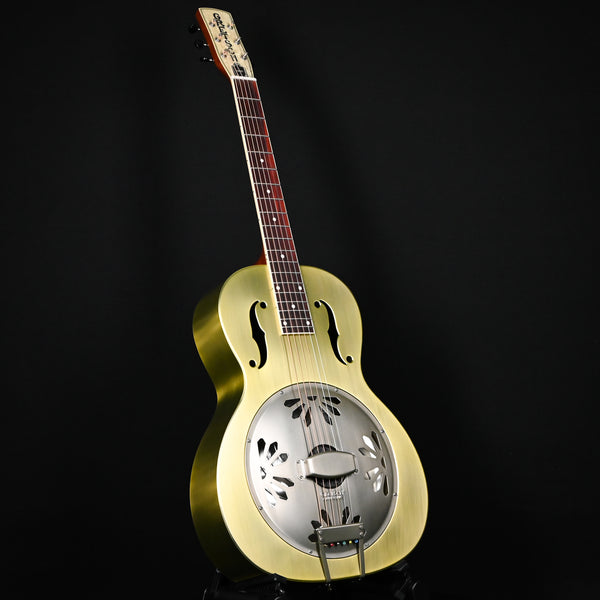 Gretsch G9202 Honey Dipper Special Round-Neck Brass Body Resonator Guitar- Bell Bronze (CAXR246004)