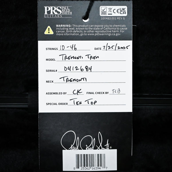PRS Mark Tremonti Signature w/ 10-Top & Tremolo- Cobalt Smokeburst 2025 (0412684)