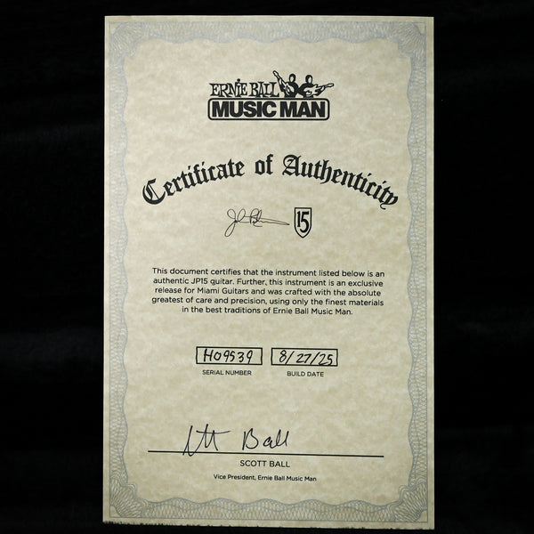 Ernie Ball Music Man JP15 John Petrucci Signature *Miami Guitar Exclusive* - Olallieberry Flame 2025 (H09539)