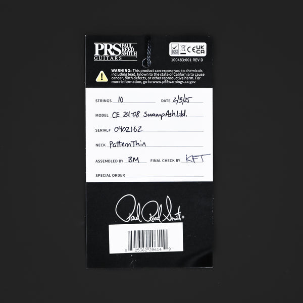 PRS CE 24-08 Swamp Ash Limited Edition- Frost Blue Metallic 2025 (0402162)