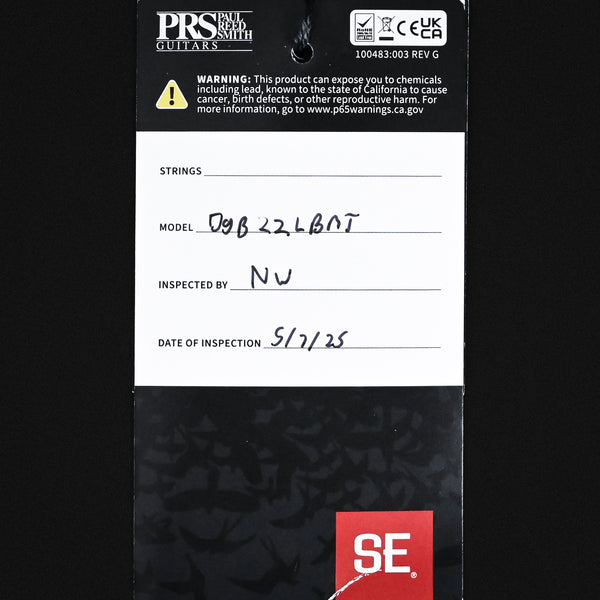 PRS SE DGT Laurel Burl Limited Edition- McCarty Tobacco Burst 2025 (CTIH007984)