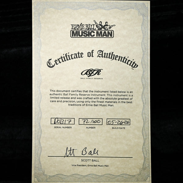 Ernie Ball Music Man BFR Baritone JP15 (No.72 of 100) - Cherry Creamsicle 2026 (D01317)