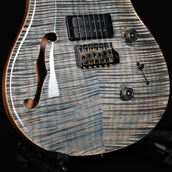 PRS Custom 24 Semi-Hollow w/ Artist Grade Flame Maple Top & Awabi Birds- Faded Indigo 2026 (0427420)