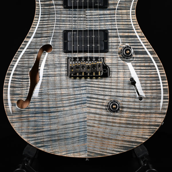 PRS Custom 24 Semi-Hollow w/ Artist Grade Flame Maple Top & Awabi Birds- Faded Indigo 2026 (0427420)