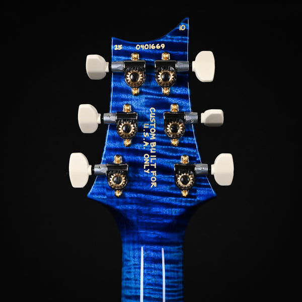 PRS Custom 24 Wood Library w/ 10-Top, Brazilian Rosewood, & DMO Pickups- Faded Blue 2025 (0401669)