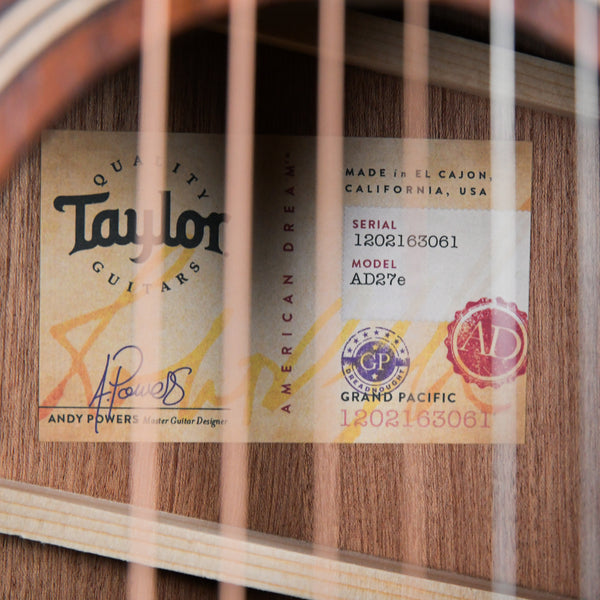 Taylor American Dream AD27e Acoustic Electric Guitar Shaded Edgeburst 2023 (1202163061)
