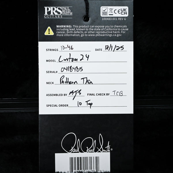 PRS Custom 24 w/ 10-Top & DMO Pickups- Custom Color 2025 (0418485)