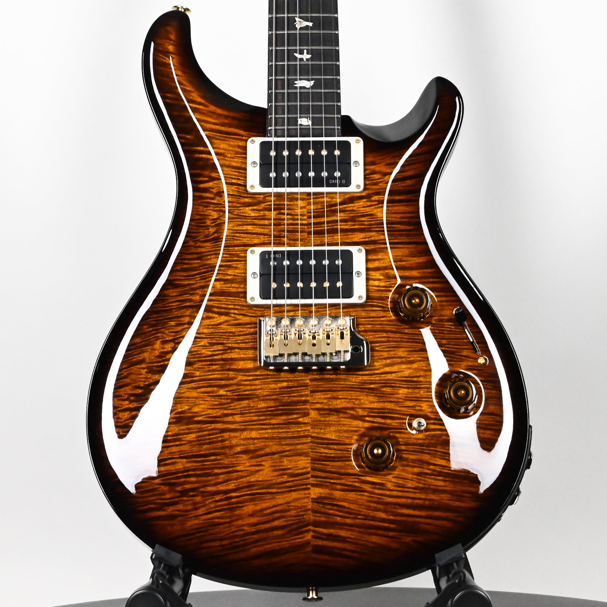 PRS Custom 24 Piezo w/ 10-Top & DMO Pickups- Black Gold Wraparound Burst 2025 (0406007)