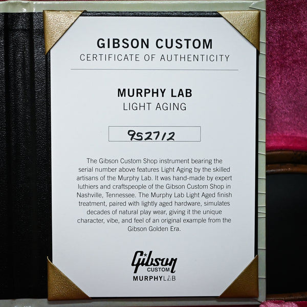 Gibson Custom Dealer Select 1959 Les Paul Standard Reissue Plain Top Murphy Lab Light Aged-