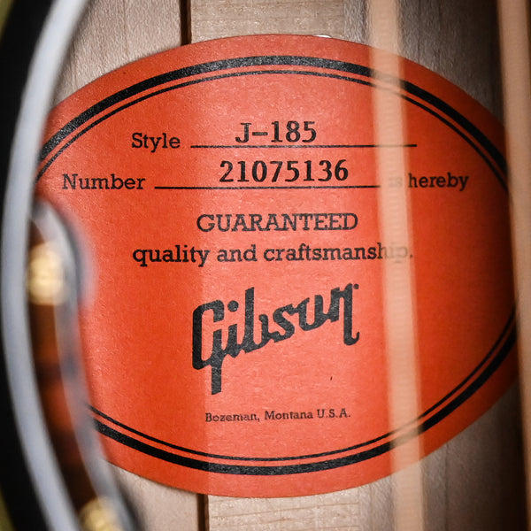 Gibson Acoustic J-185 Original- Vintage Sunburst 2025 (21075136)