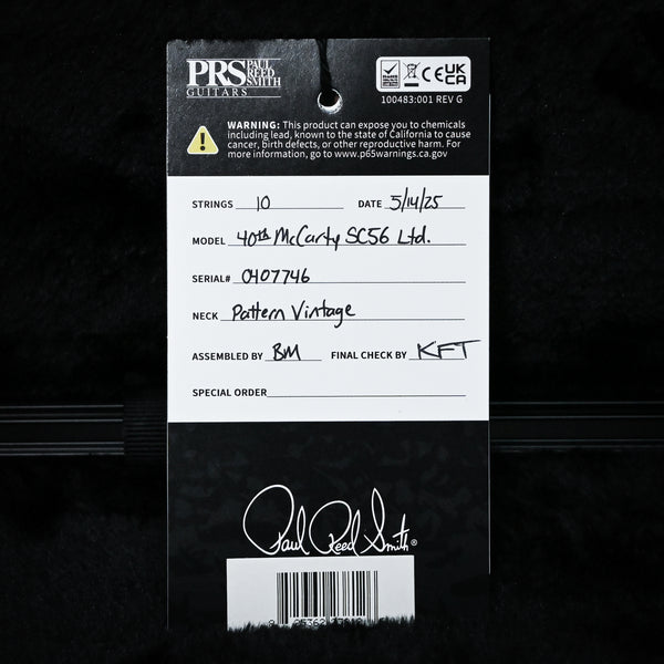 PRS 40th Anniversary McCarty SC56 Limited Edition- Faded Blue Jean 2025 (0407746)