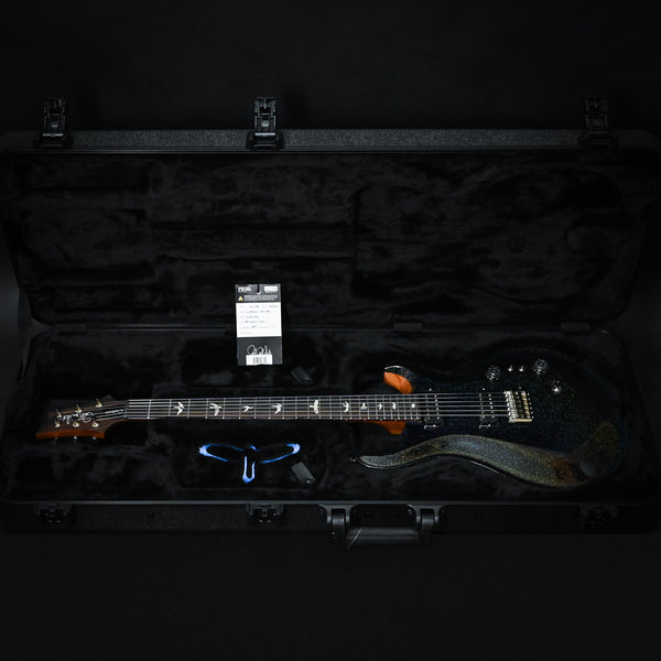 PRS Custom 24-08 Electric Guitar- Black Rainbow Holoflake Top & Binding 2026 (0421432)