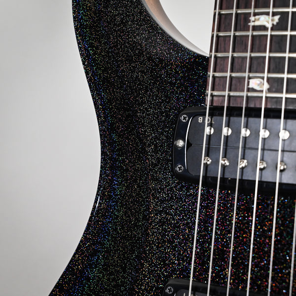 PRS Custom 24-08 Electric Guitar- Black Rainbow Holoflake Top & Binding 2026 (0421432)