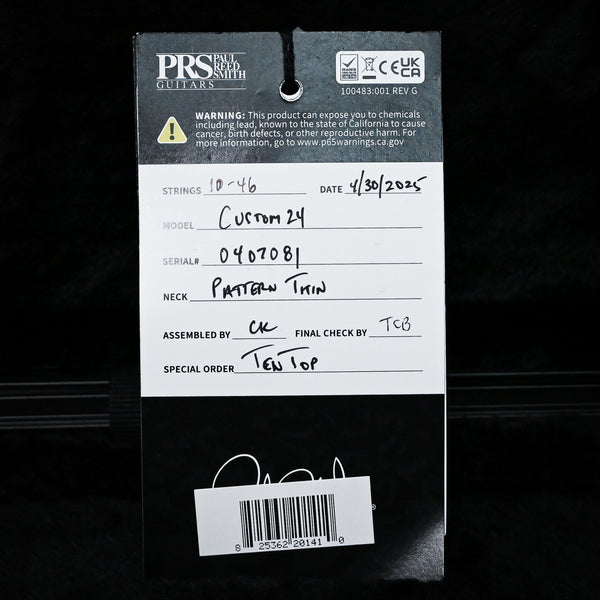 PRS Custom 24 w/ 10-Top & DMO Pickups- Faded Whale Blue 2025 (0407081)