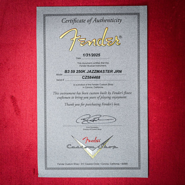 Fender Custom Shop '59 Jazzmaster 250K Journeyman- Aged White Blonde 2025 (CZ584468)