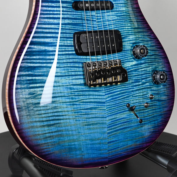 PRS Modern Eagle V Wood Library w/ 10-Top & Brazilian Rosewood Fingerboard Electric Guitar- Lake Blue w/ Purple Burst 2025 (0414987)