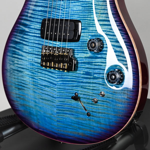 PRS Modern Eagle V Wood Library w/ 10-Top & Brazilian Rosewood Fingerboard Electric Guitar- Lake Blue w/ Purple Burst 2025 (0414987)