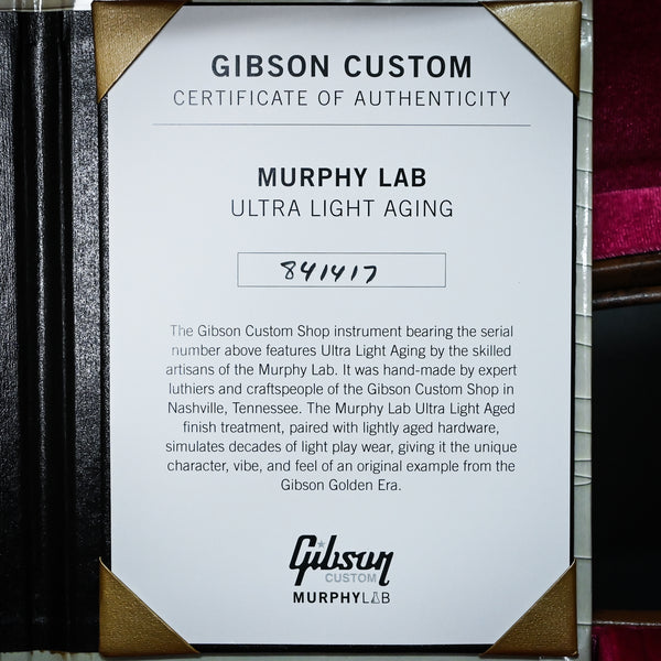Gibson Custom 1958 Les Paul Standard Reissue Murphy Lab Ultra Light Aged- Washed Cherry Sunburst 2024 (841417)