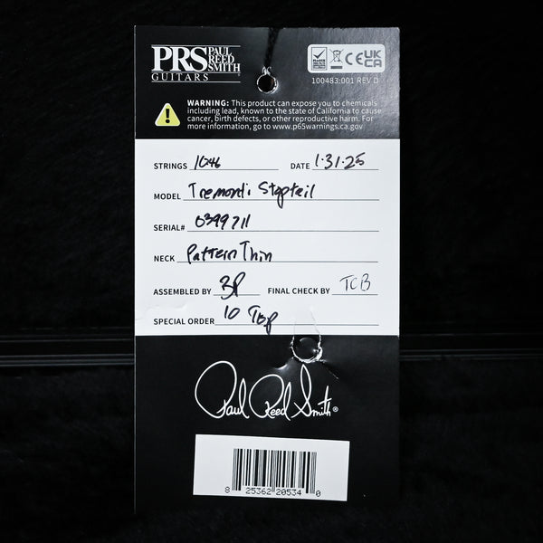 PRS Mark Tremonti Signature w/ 10-Top & Adjustable Stoptail- Charcoal Contour Burst 2025 (0399711)