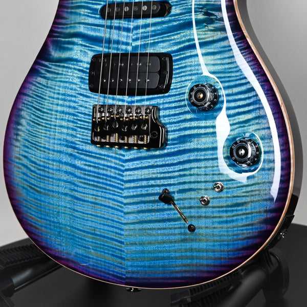 PRS Modern Eagle V Wood Library w/ 10-Top & Brazilian Rosewood Fingerboard Electric Guitar- Lake Blue w/ Purple Burst 2025 (0416652)