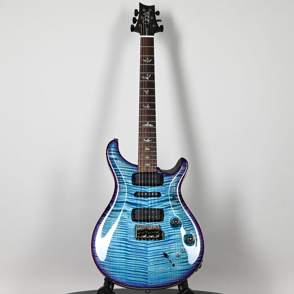 PRS Modern Eagle V Wood Library w/ 10-Top & Brazilian Rosewood Fingerboard Electric Guitar- Lake Blue w/ Purple Burst 2025 (0416652)
