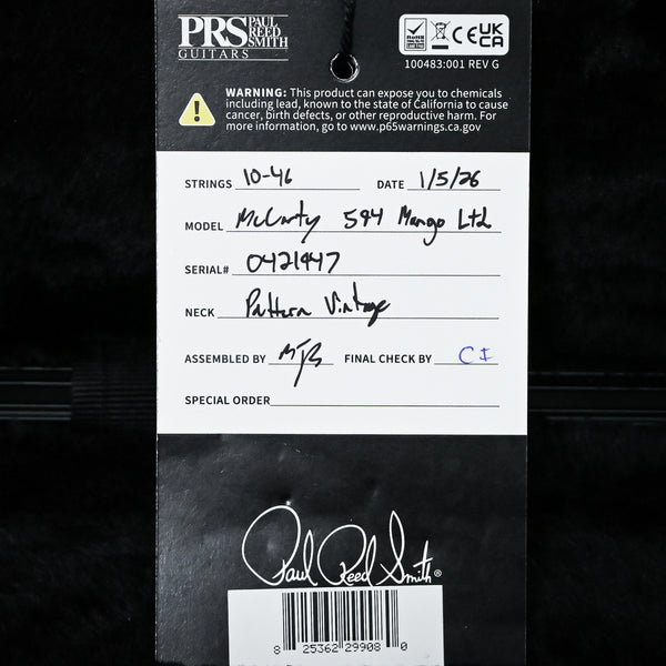 PRS McCarty 594 Mango Top Limited Edition- Solar Flare 2026 (0421947)