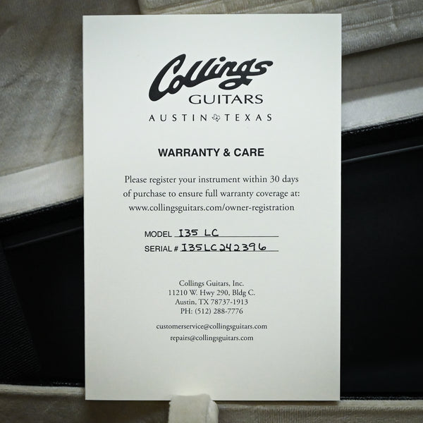 Collings I35 LC Semi-Hollow Electric Guitar- Iced Tea Sunburst 2025 (I35LC242396)