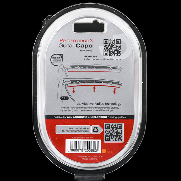 G7th Performance 3 (18kt Gold Plate Celtic Special Edition) 6 string, Unique Tension Control, ART, Celtic engraving