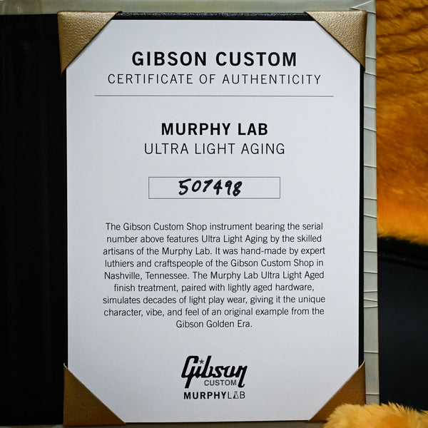 Gibson Custom 1968 Les Paul Custom Reissue Murphy Lab Ultra Light Aged- Ebony 2025 (507498)