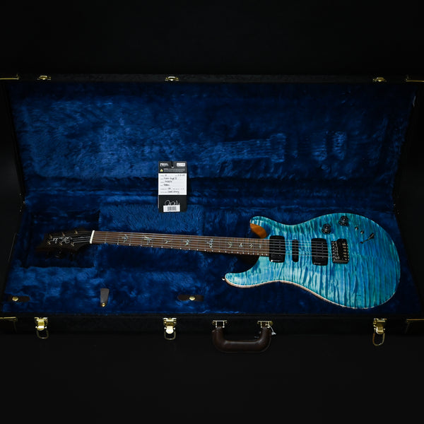 PRS Modern Eagle V Wood Library w/ 10-Top & Brazilian Rosewood Fingerboard Electric Guitar- Aquabluex 2025 (0416654)