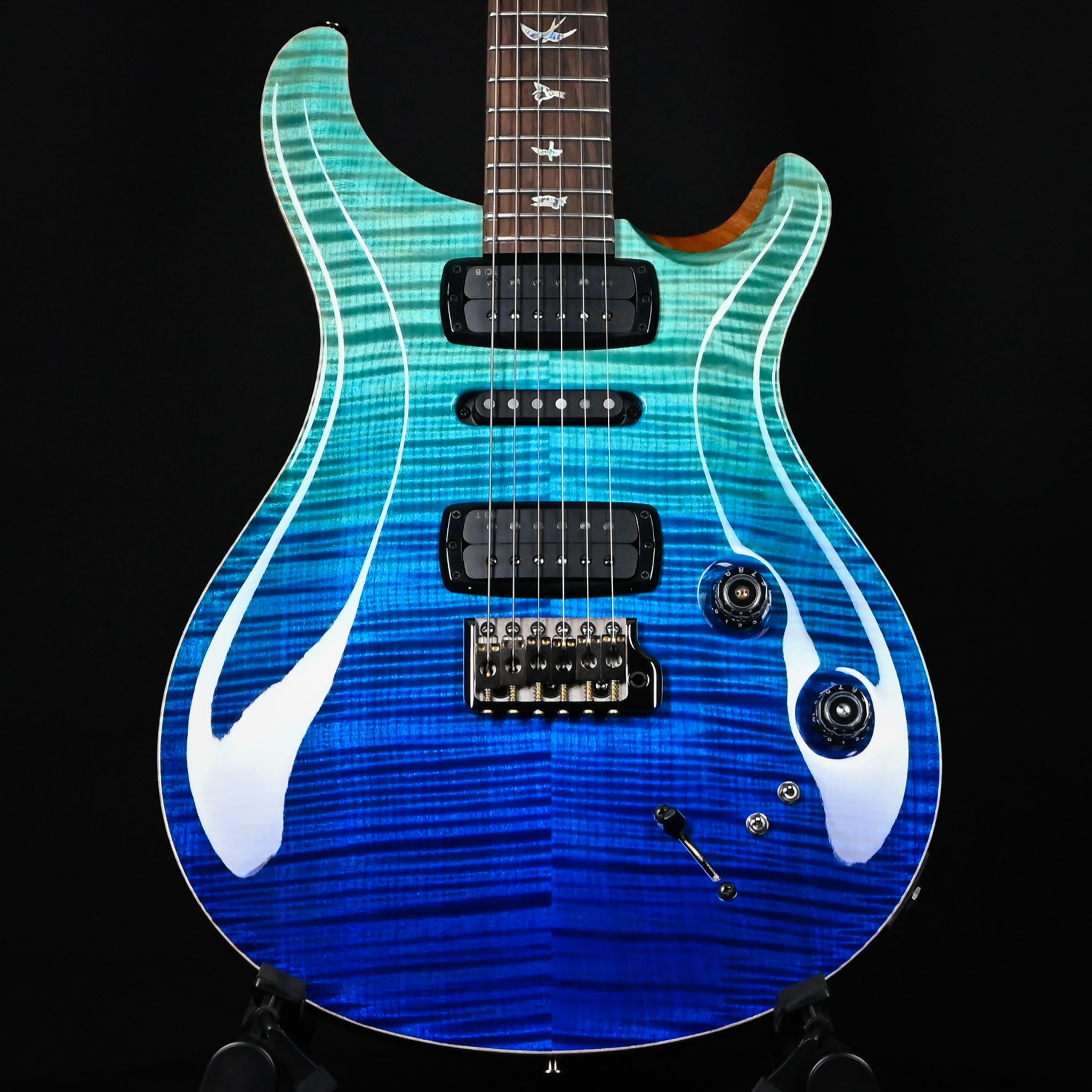 PRS Modern Eagle V Wood Library w/ 10-Top & Brazilian Rosewood Fingerboard Electric Guitar- Blue Fade 2025 (0416657)