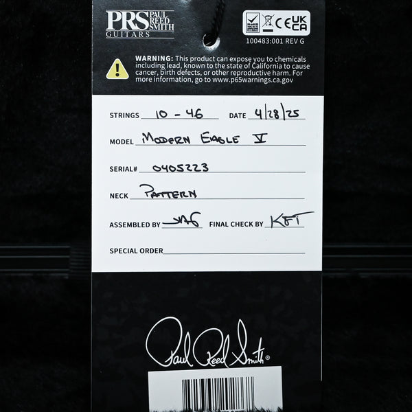 PRS Modern Eagle V Electric Guitar- Faded Whale Blue Wraparound 2025 (0405223)