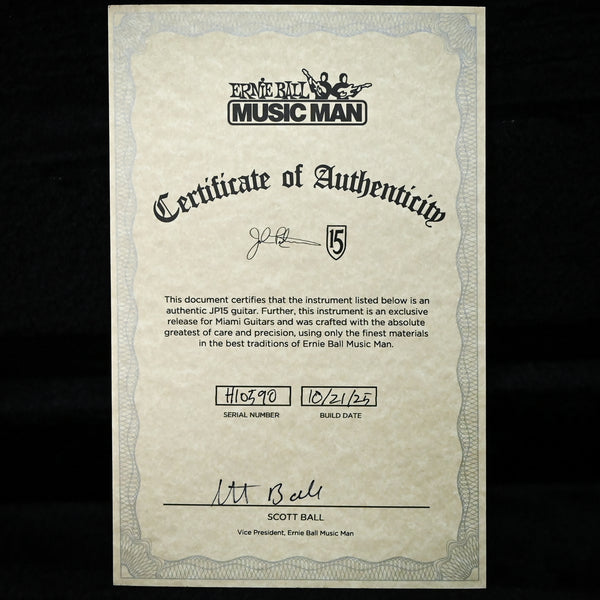 Ernie Ball Music Man JP15 John Petrucci Signature *Miami Guitar Exclusive* - Olallieberry Quilt 2025 (H10590)
