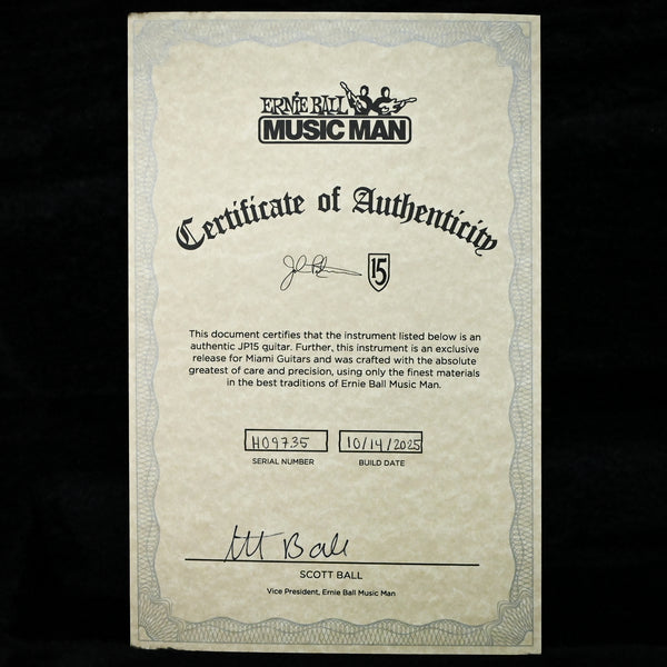 Ernie Ball Music Man JP15 John Petrucci Signature *Miami Guitar Exclusive* - Olallieberry Flame 2025 (H09735)