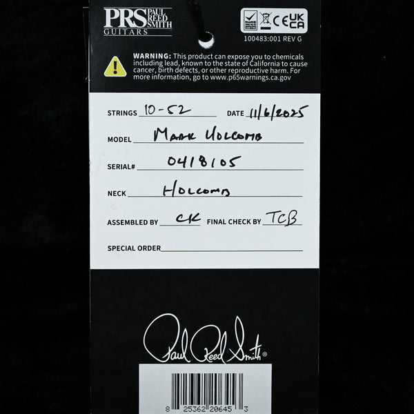 PRS Mark Holcomb Signature Electric Guitar- Holcomb Wraparound Burst 2025 (0418105)