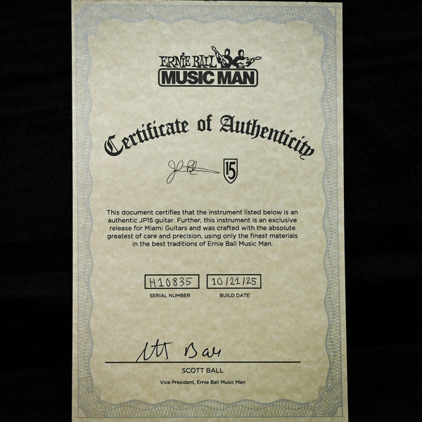 Ernie Ball Music Man JP15 John Petrucci Signature *Miami Guitar Exclusive* - Olallieberry Quilt 2025 (H10835)