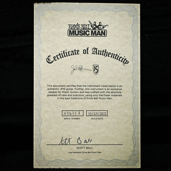 Ernie Ball Music Man JP15 John Petrucci Signature *Miami Guitar Exclusive* - Olallieberry Flame 2025 (H06327)