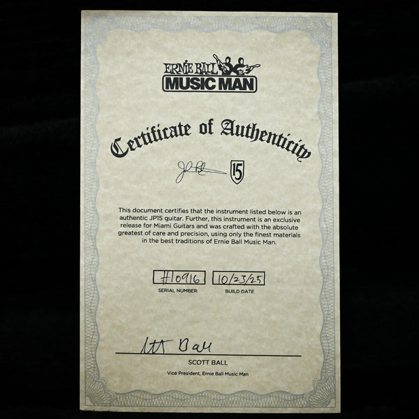 Ernie Ball Music Man JP15 John Petrucci Signature *Miami Guitar Exclusive* - Olallieberry Flame 2025 (H10916)