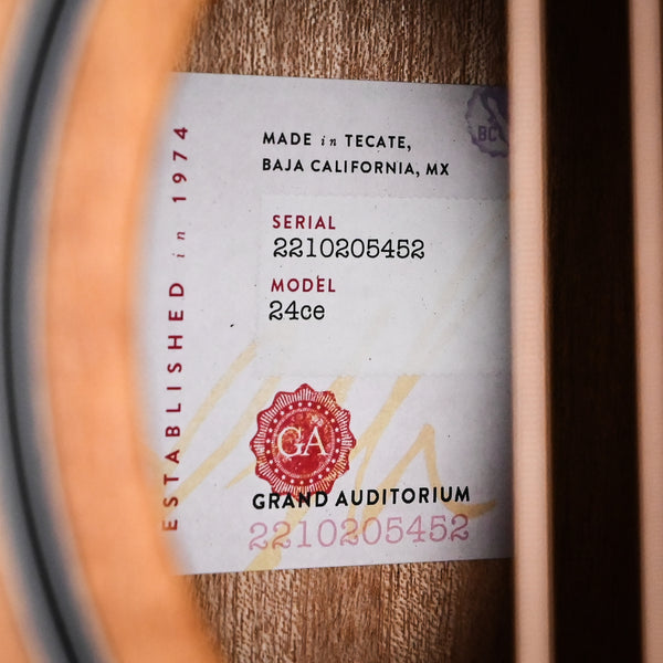 Taylor 24ce Acoustic Guitar- Natural 2025 (2210205452)