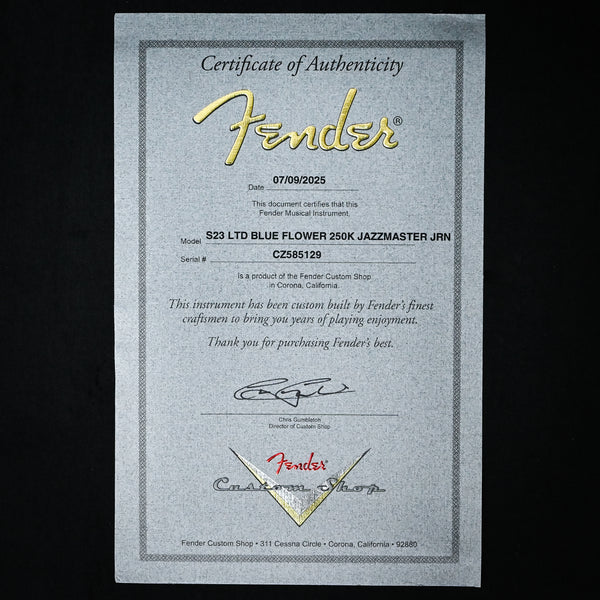 Fender Custom Shop Limited Edition Blue Flower 250K Jazzmaster Journeyman- Age Blue Flower 2025 (CZ585129)