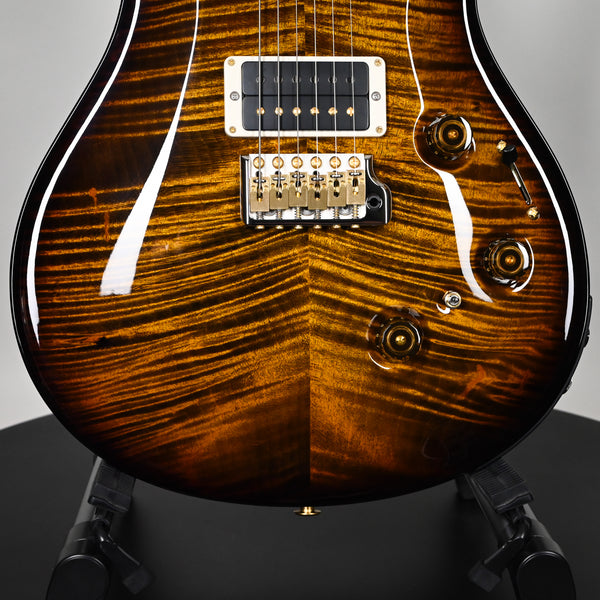 PRS Custom 24 Piezo w/ 10-Top Electric Guitar- Black Gold Wraparound Smokeburst 2024 (0393126)