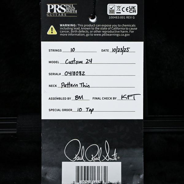 PRS Custom 24 w/ 10-Top & DMO Pickups- Custom Color 2025 (0418082)