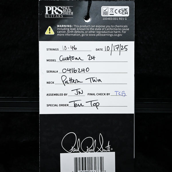 PRS Custom 24 w/ 10-Top & DMO Pickups- Custom Color 2025 (0416240)