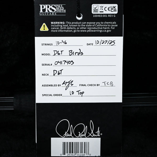 PRS DGT w/ 10-Top & Birds Inlays- Faded Blue Jean 2025 (0417403)