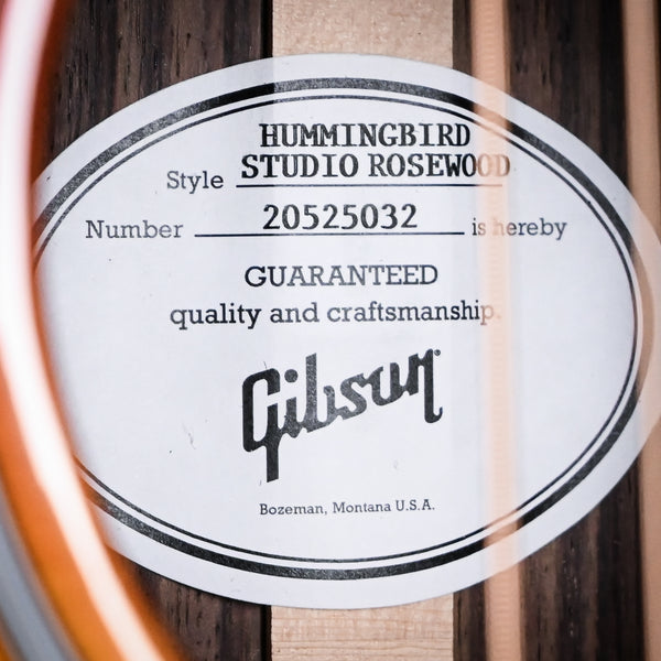 Gibson Acoustic Hummingbird Studio Rosewood- Natural 2025 (20525032)