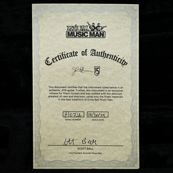 Ernie Ball Music Man JP15 John Petrucci Signature *Miami Guitar Exclusive* - Olallieberry Quilt 2025 (H10734)
