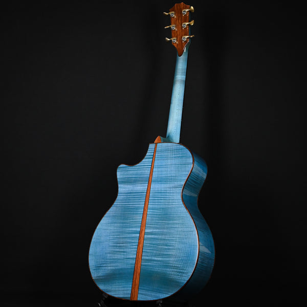 Taylor Custom Catch #23 C14ce B6023 – Grand Auditorium w/ Lutz Spruce Top & Figured Big Leaf Maple Back & Sides Acoustic/Electric Guitar- Koi Blue 2026 (1203306094)